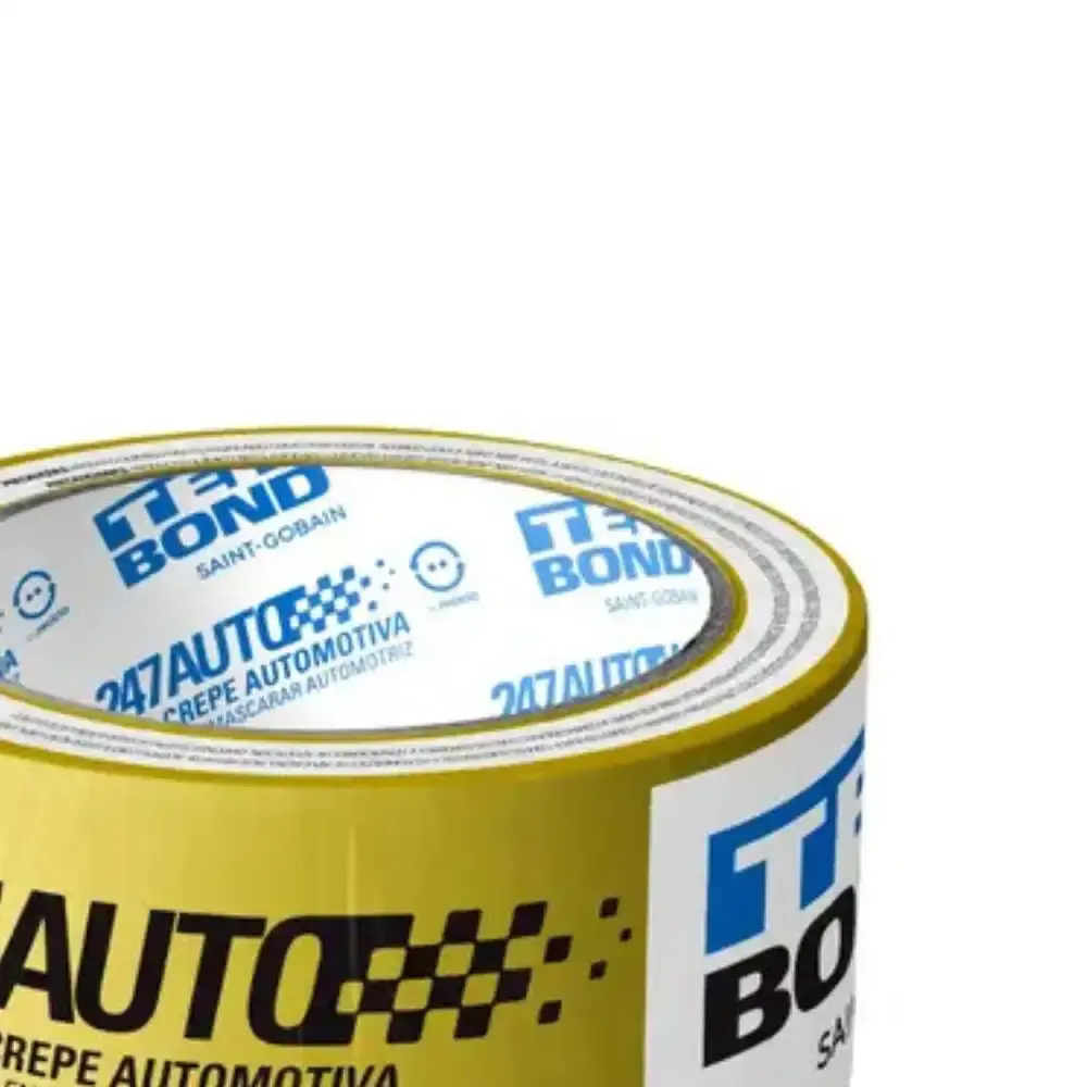 Fita Crepe 48 MM x 40 Metros Automotiva Amarela TEKBOND TEK Bond — fotografia 2