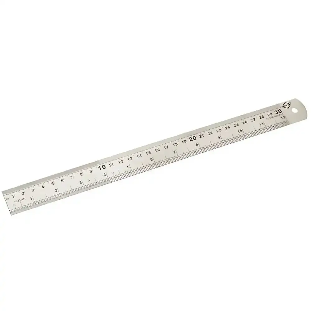Régua escala de aço inoxidável 300 MM 30CM Brasfort