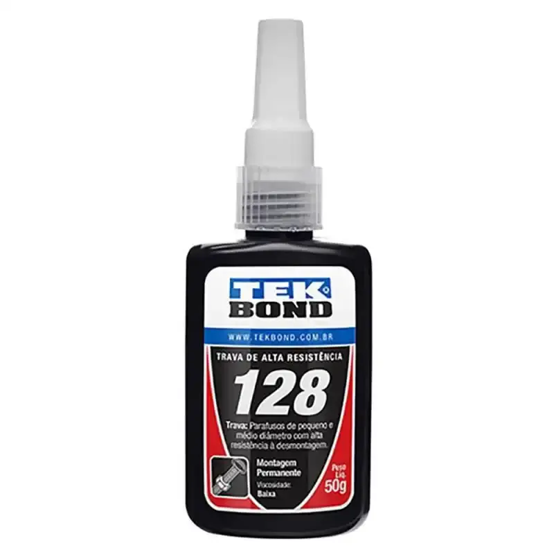 Cola trava parafusos 128 alta resistência 50 GR 10171004300 Tekbond — fotografia de referência