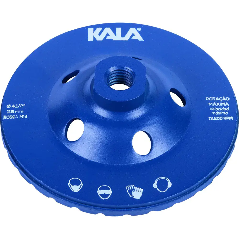 Rebolo diamantado turbo M14 4.1/2” -115MM Kala — fotografia 4