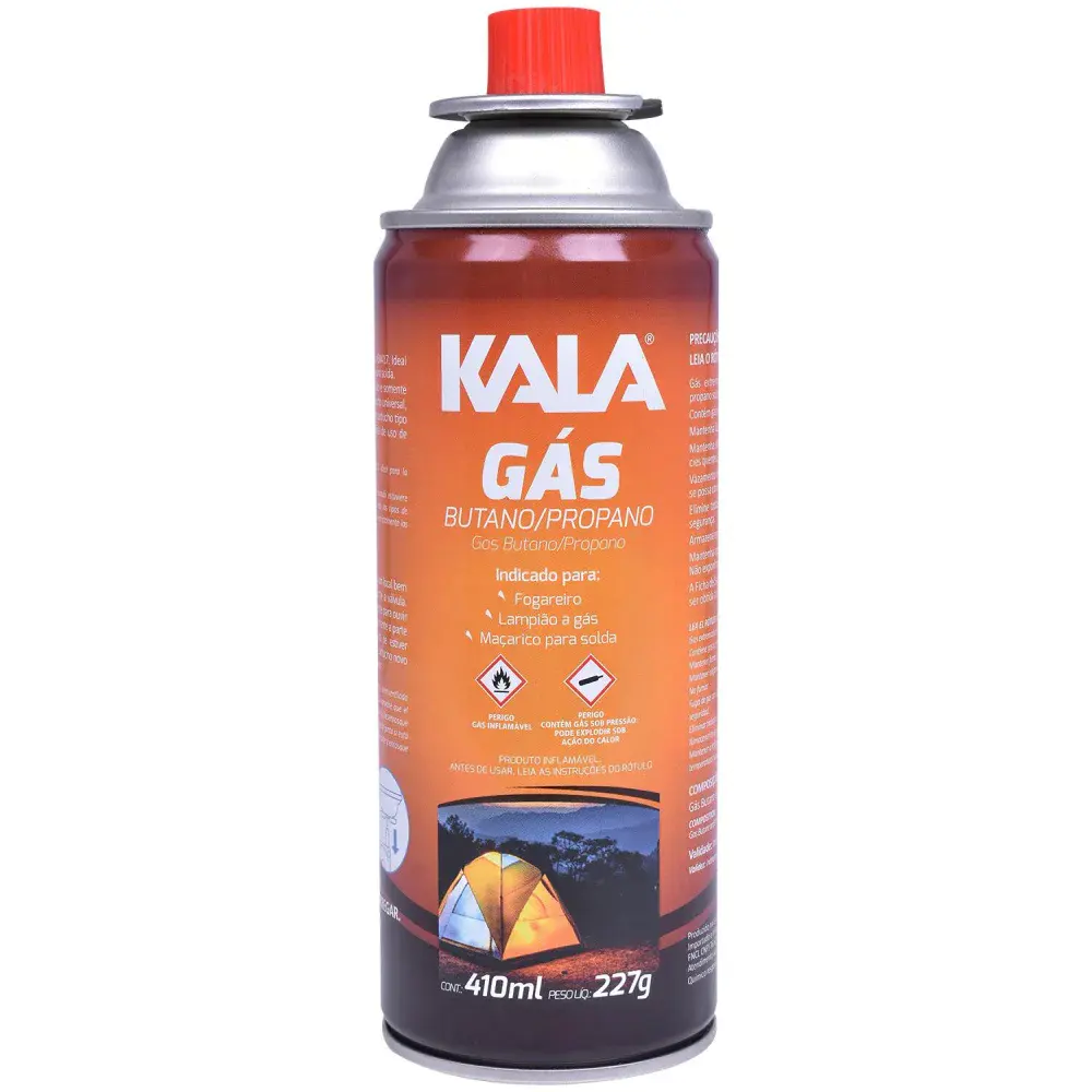 Cartucho de gás butano/propano 227G 410ML Kala