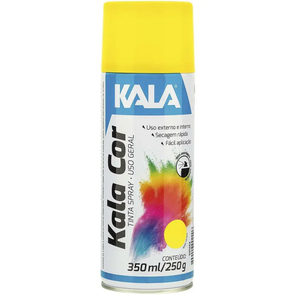 Tinta spray uso geral Kala amarelo 350ML — fotografia de referência