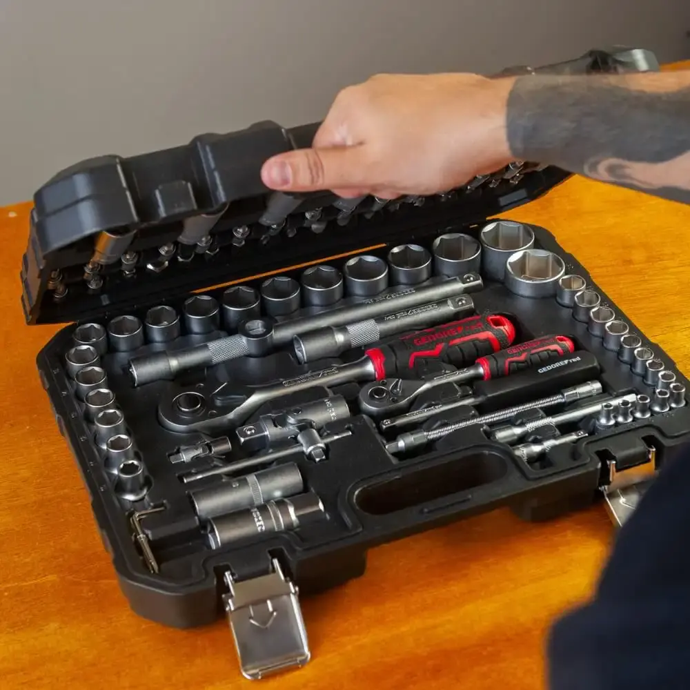 Jogo de soquetes 1/4 POL e 1/2 POL 94 peças 3300247 Gedore RED — fotografia 8