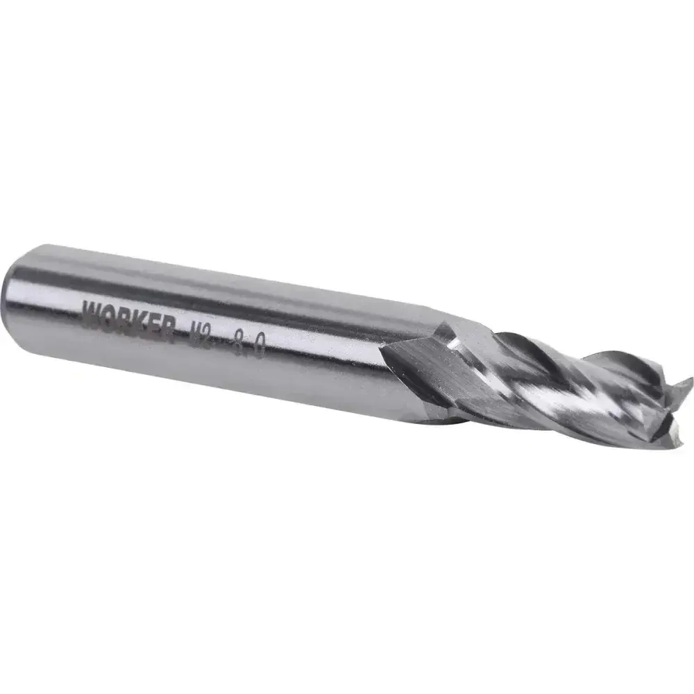 Fresa de topo reto aço rápido 8MM Worker — fotografia 7
