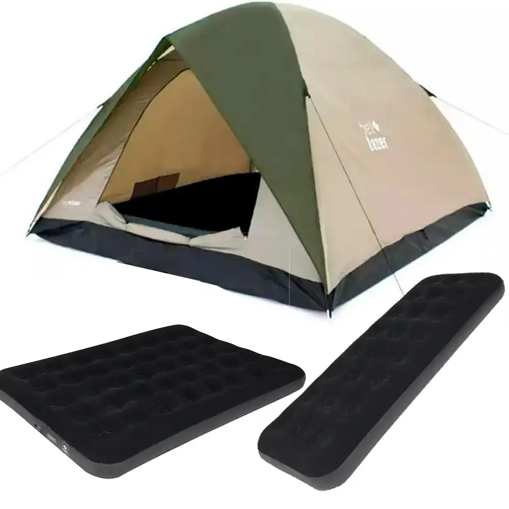 Barraca camping araguaia alta premium BEL com colchão inflável casal e solteiro