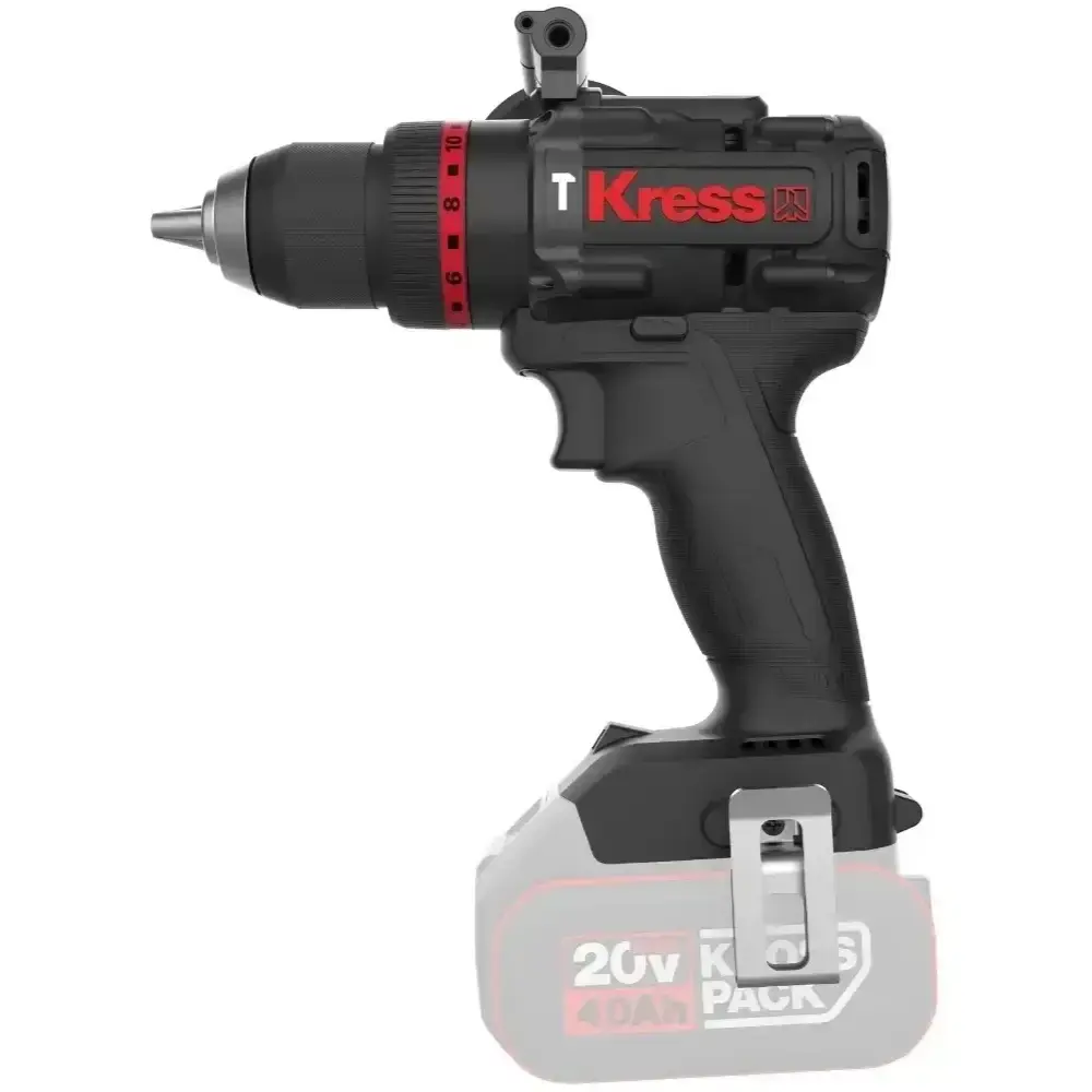 Parafusadeira de impacto 1/2POL 95NM e esmerilhadeira angular 5POL com carregador e bateria 20V 4.0AH Kress — fotografia 3
