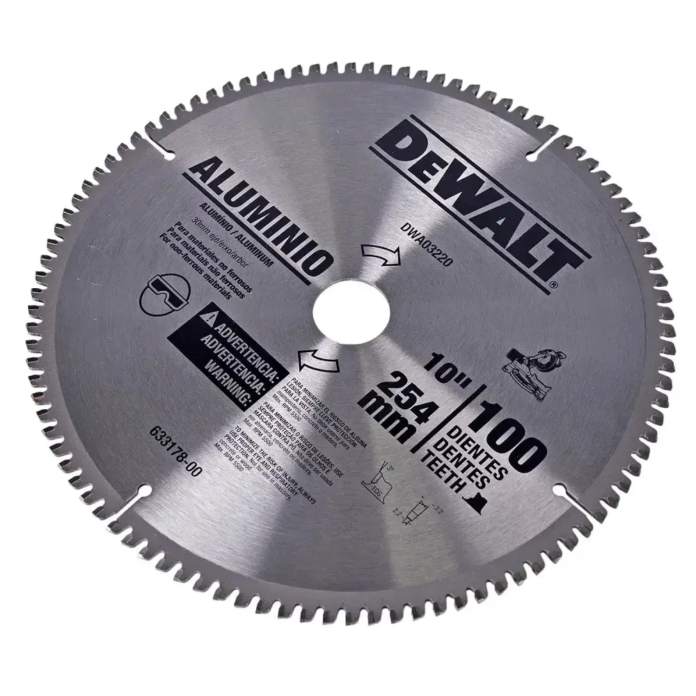 Disco de serra esquadria para alumínio 10 100 dentes Dewalt — fotografia 7