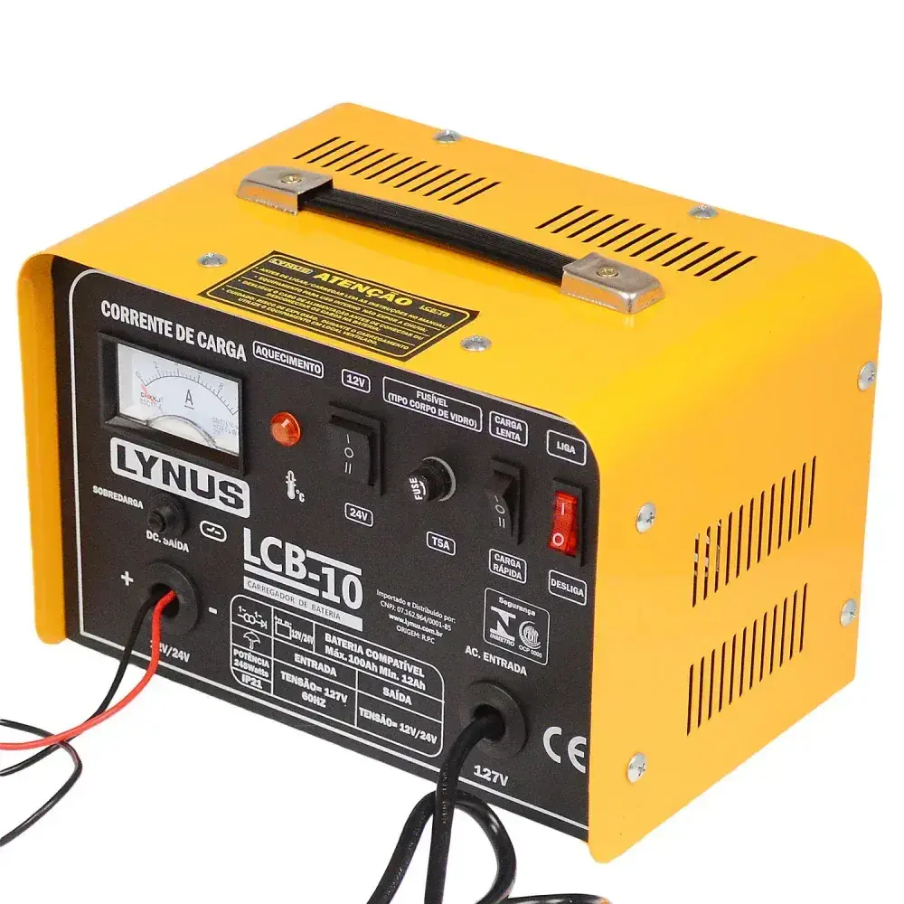 Carregador de bateria 10A 12/24V LCB-10 Lynus - 220V — fotografia 9
