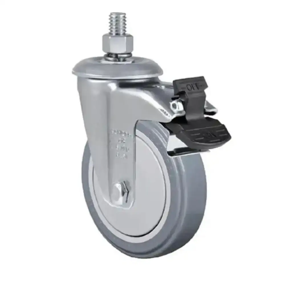 Rodízio 4 pol giratório com pino flex 412 BDN Schioppa
