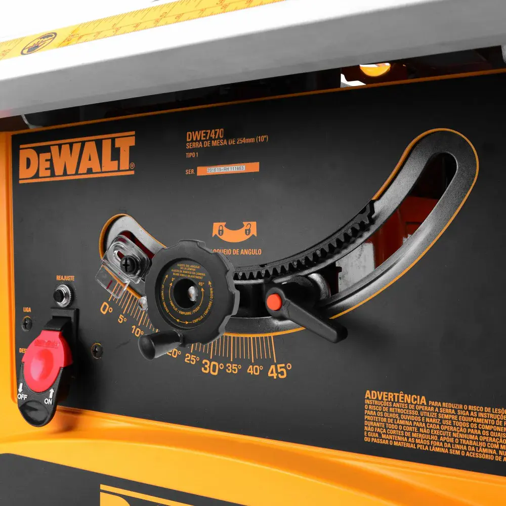 Serra de mesa 10 1800W 5000 rpm Dewalt — fotografia 4
