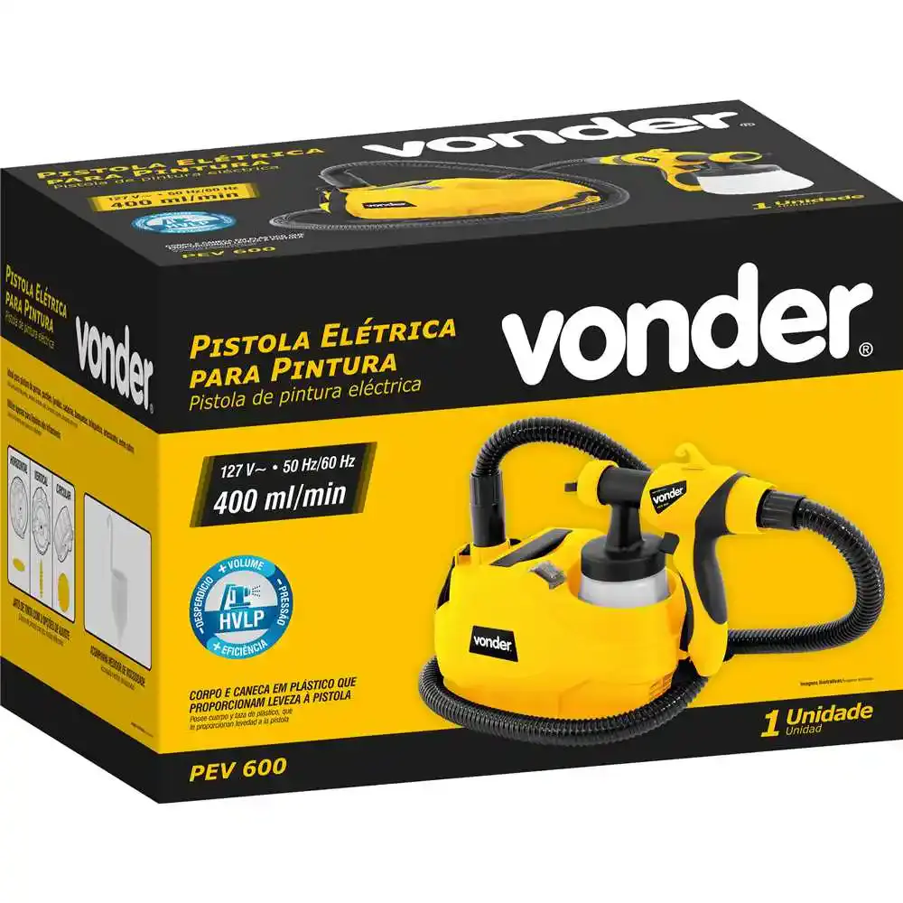 Pistola elétrica para pintura PEV-600 Vonder 110 V — fotografia 3