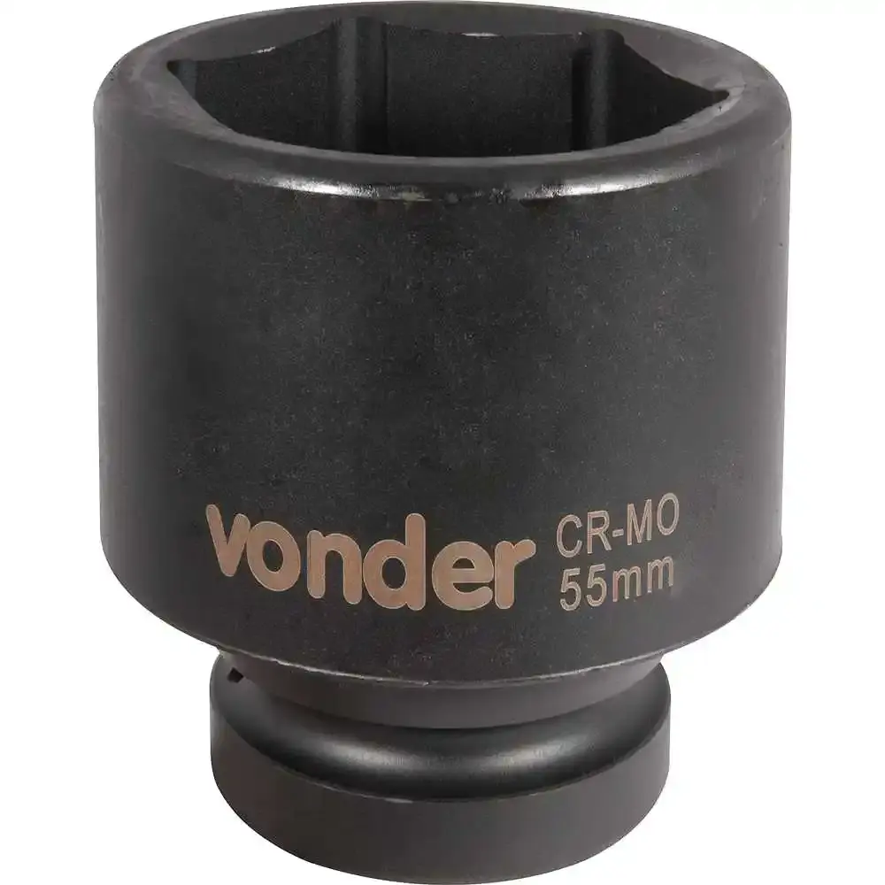 Soquete Sextavado Impacto Encaixe 1 polegada 55MM Cromado VONDER — fotografia 2