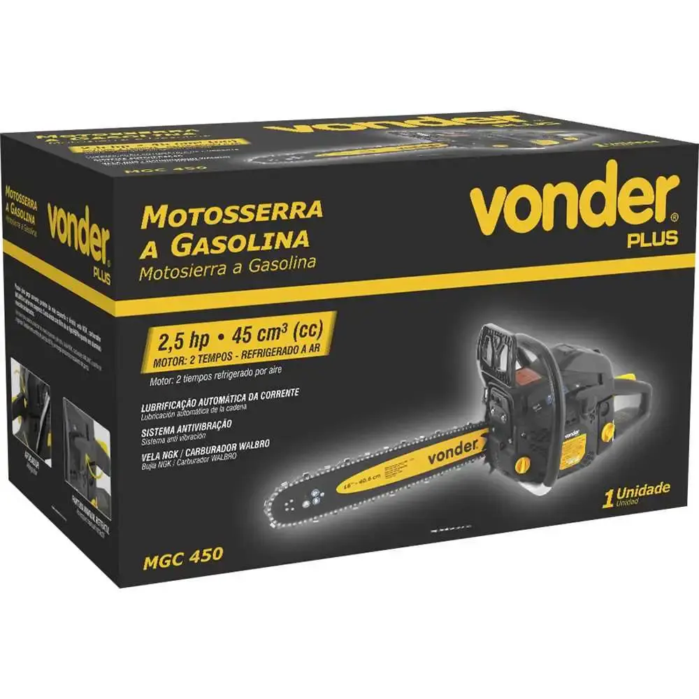 Motosserra a gasolina 54,5 cm³ MGC VONDER — fotografia 5