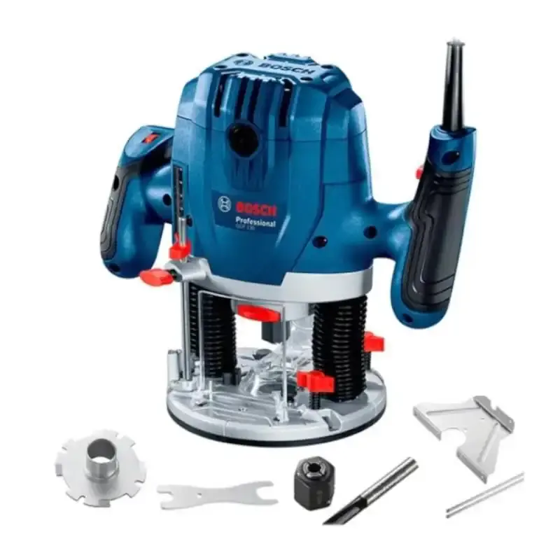Tupia de coluna 6 MM 1300W profissional com acessórios GOF 130 Bosch 110 V — fotografia 2