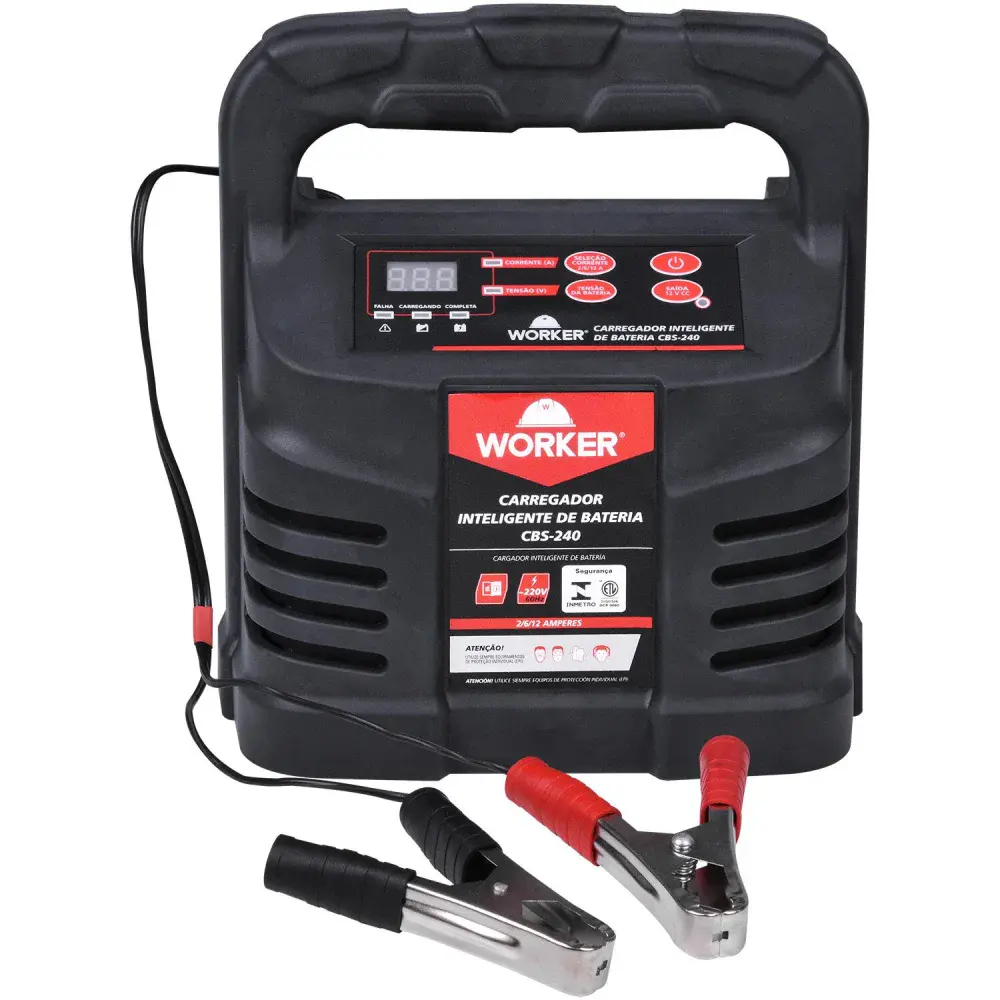 Carregador portátil de bateria automotiva 12A 120W Worker