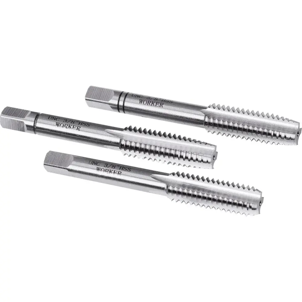 Jogo macho manual DIN351 unc 3/8"X16" 3 peças Worker