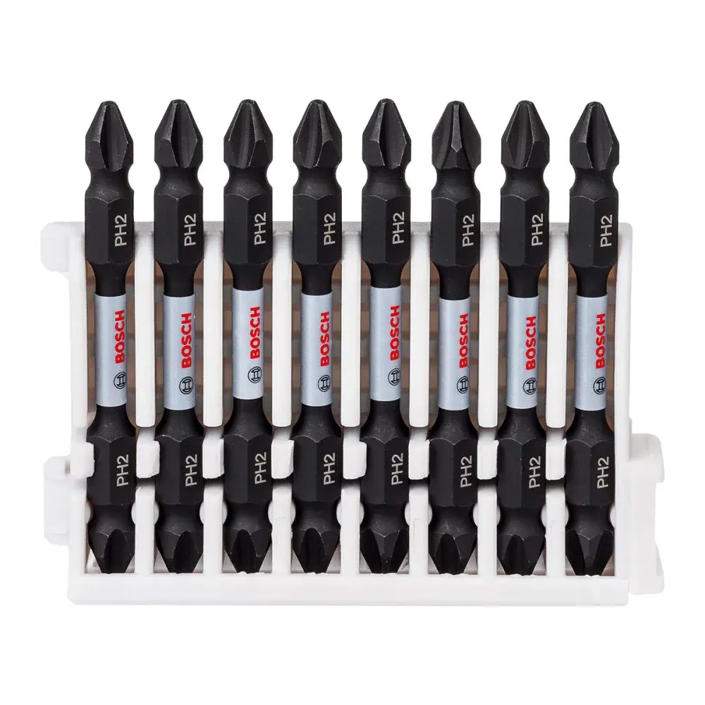 Ponta bits dupla phillips PH2 65MM impact control Bosch 8 peç — fotografia de referência