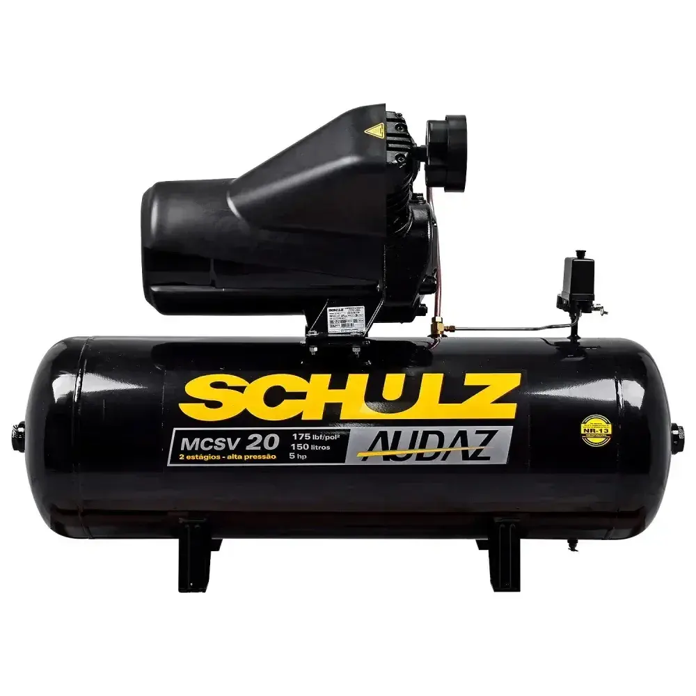Compressor de ar audaz mcsv 5HP 150L 220/380V Schulz — fotografia 6