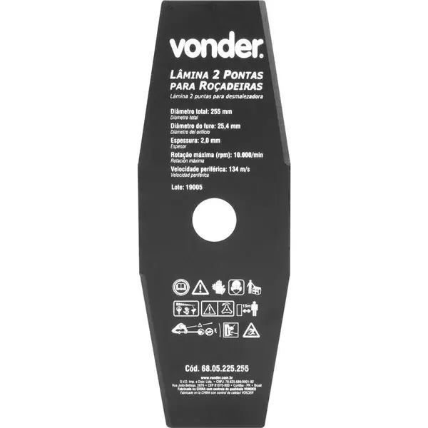 Lamina 2 pontas 255X25 4X2 - Vonder