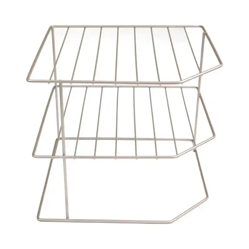 Organizador porta pratos horizontal viena 3 níveis em aço lavanda 990846 BEL BEL FIX — fotografia 5