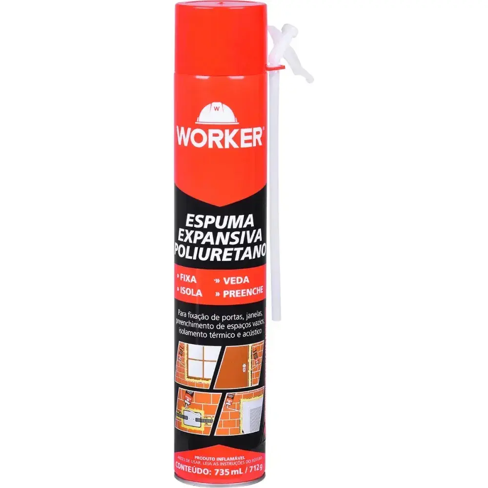 Espuma expansiva poliuretano 735ML/712G Worker — fotografia 6