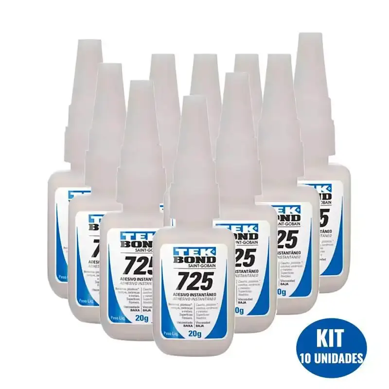 Kit 10 adesivos instantâneos multiuso 20G 725 Tekbond — fotografia de referência