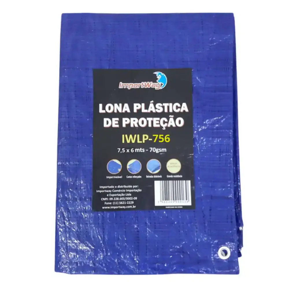 Lona Carreteiro 100 Micras Leve 7,5 x 6 Metros IWLP756 IMPORTWAY