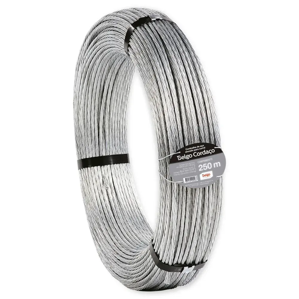 Cordoalha curral Belgo 6,4MM 7FIOS 250M
