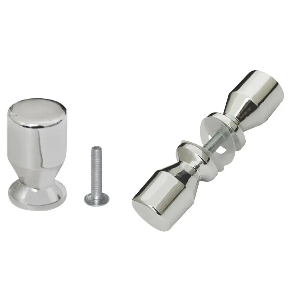 Puxador box Criativa duplo 5/8 cromado 10 peç