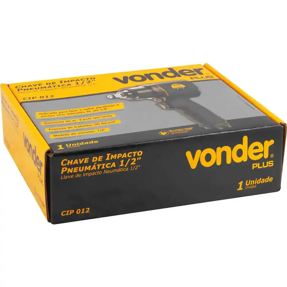 Chave de impacto pneumática 339NM 1/2 POL CIV 012 Vonder — fotografia 3