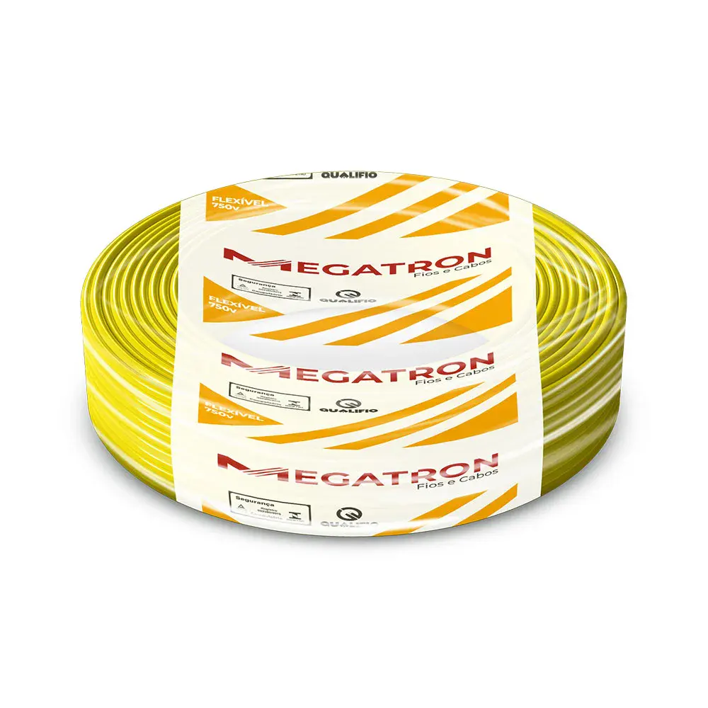 Cabinho flexível 1,5MM 750V 100M amarelo Megatron