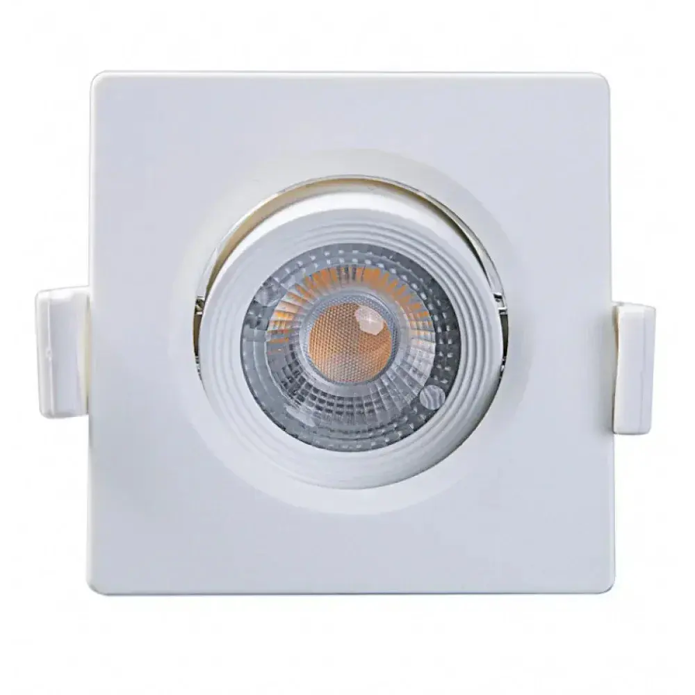 Spot led embutir quadrado MR11 3W 3000K bivolt Taschibra — fotografia 2