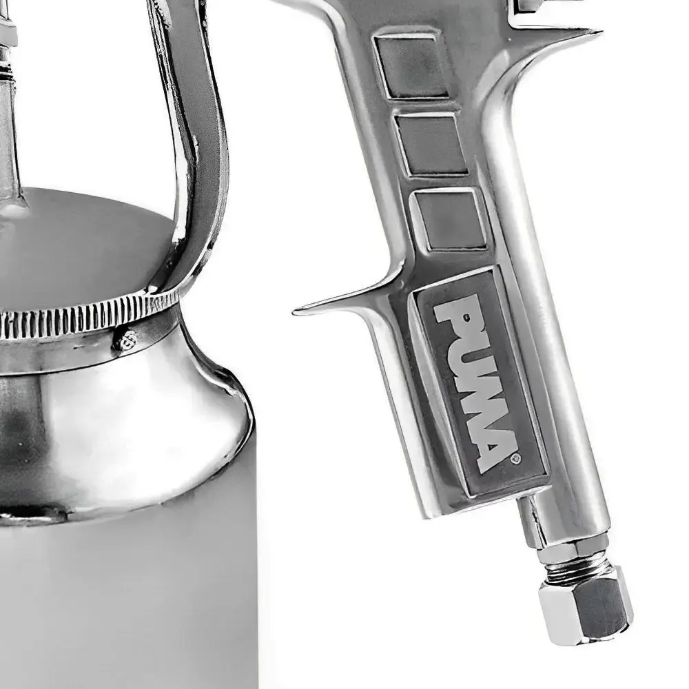 Pistola pintura sucção bico 1,5 MM caneca 1000 ML AS162AB Puma — fotografia 4