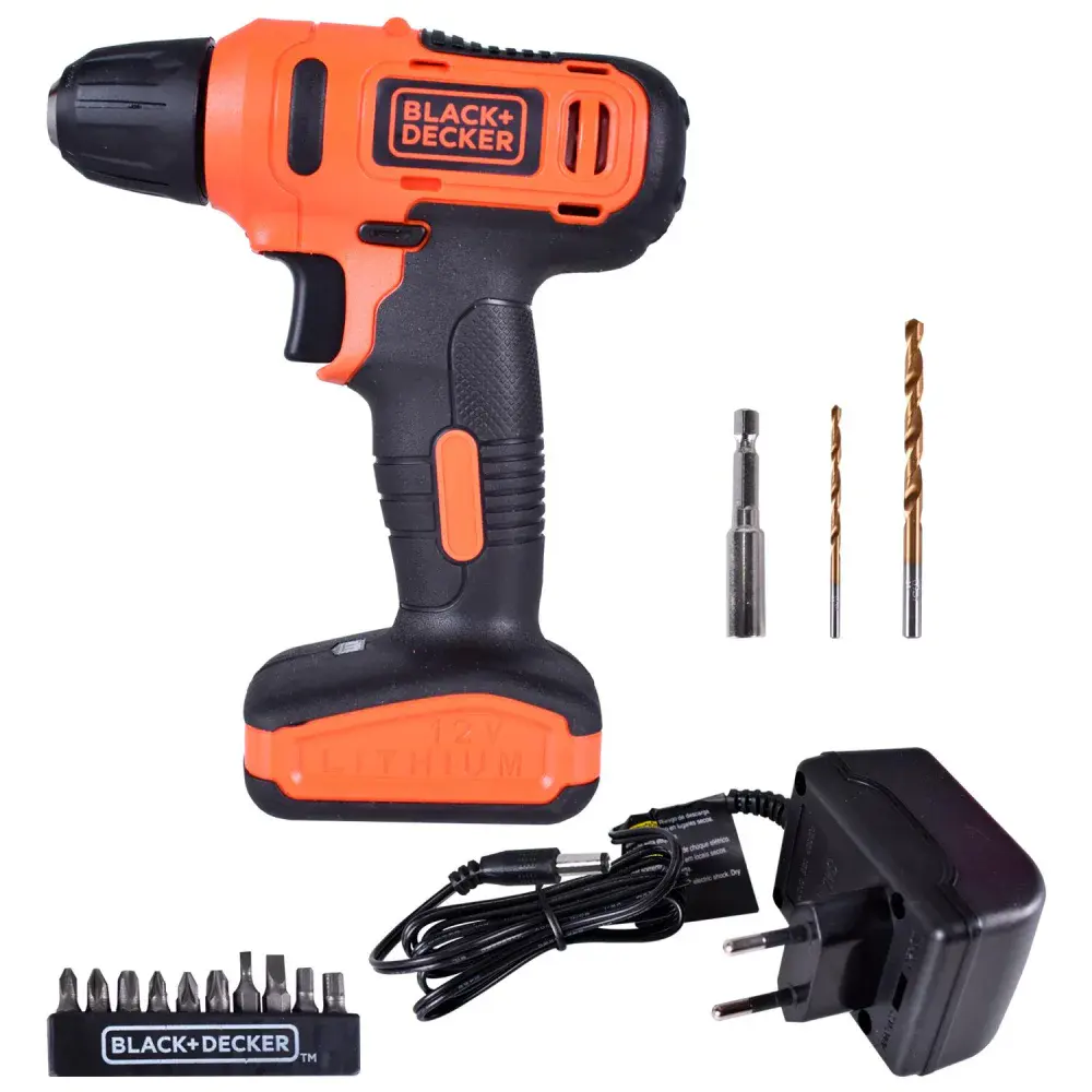 Furadeira parafusadeira à bateria 3/8 12V biv blackdecker Black & Decker