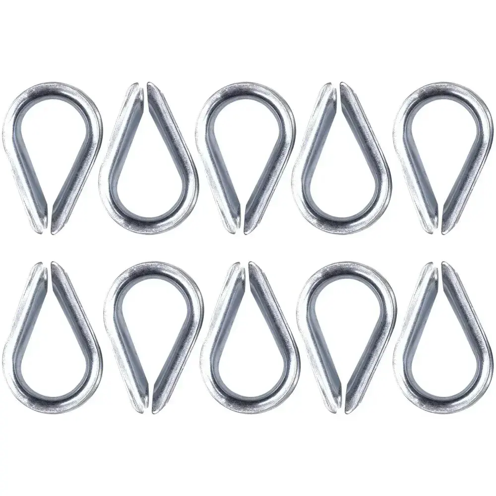 Sapatilha galvanizada para cabo de aço 1/2 10 peç Acerosid