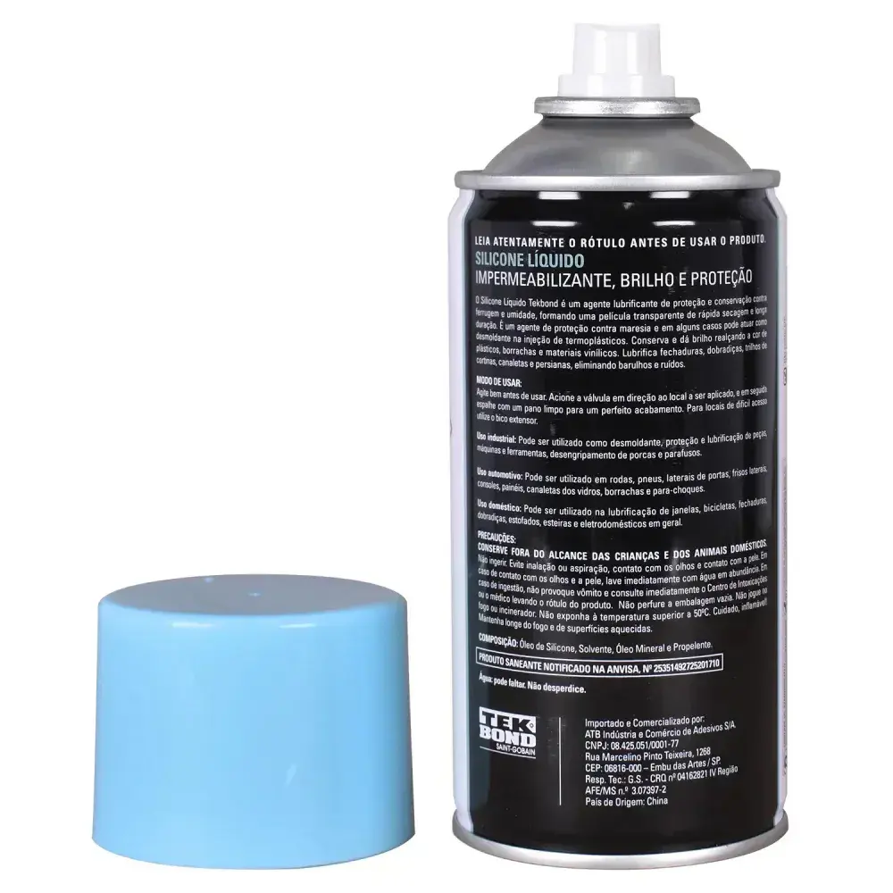 Silicone lubrificante aerossol desmoldante 300ML Tekbond — fotografia 7