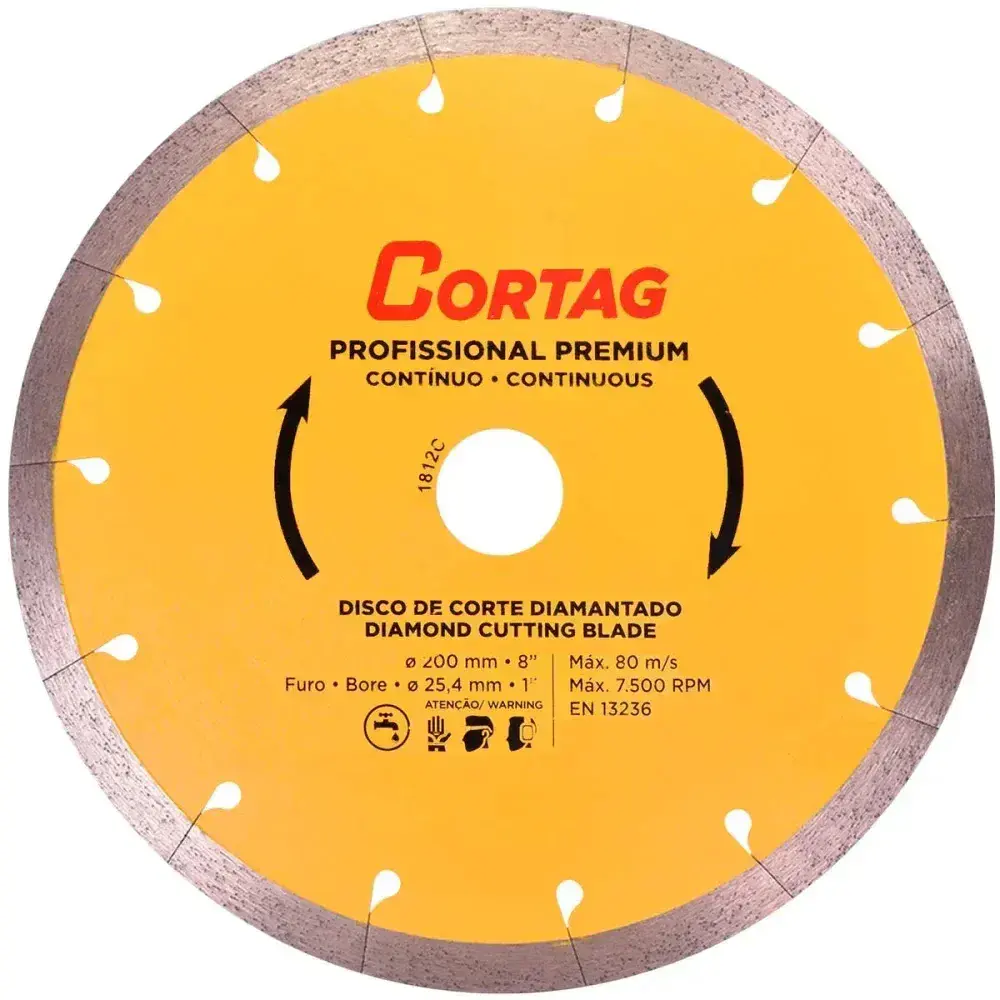 Disco diamantado profissional premium 200MM x 25,4MM Cortag — fotografia 6