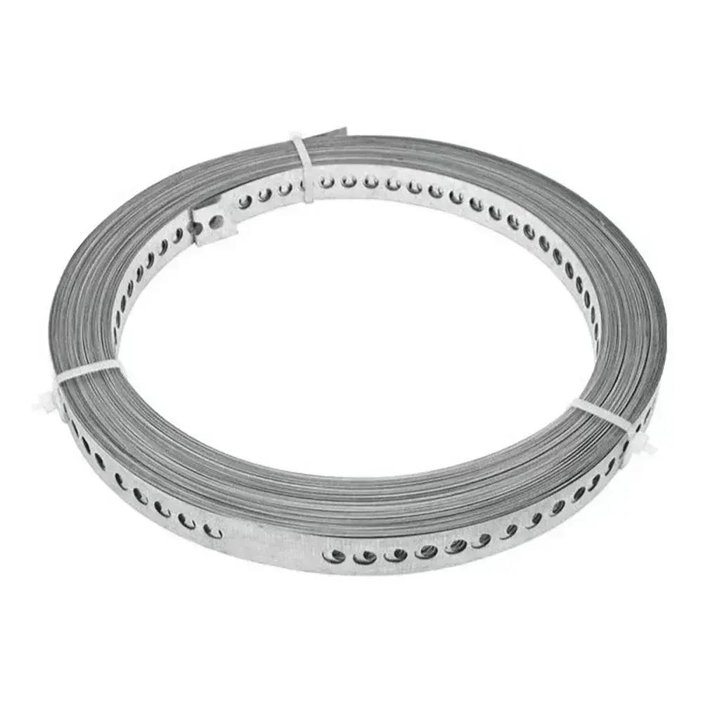 Fita de aço perfurada 19MM x 0,4MM 30 metros Fixwell — fotografia 2
