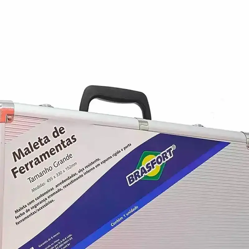 Maleta de Alumínio Tamanho Grande 45 x 33 x 15 CM BRASFORT — fotografia 4