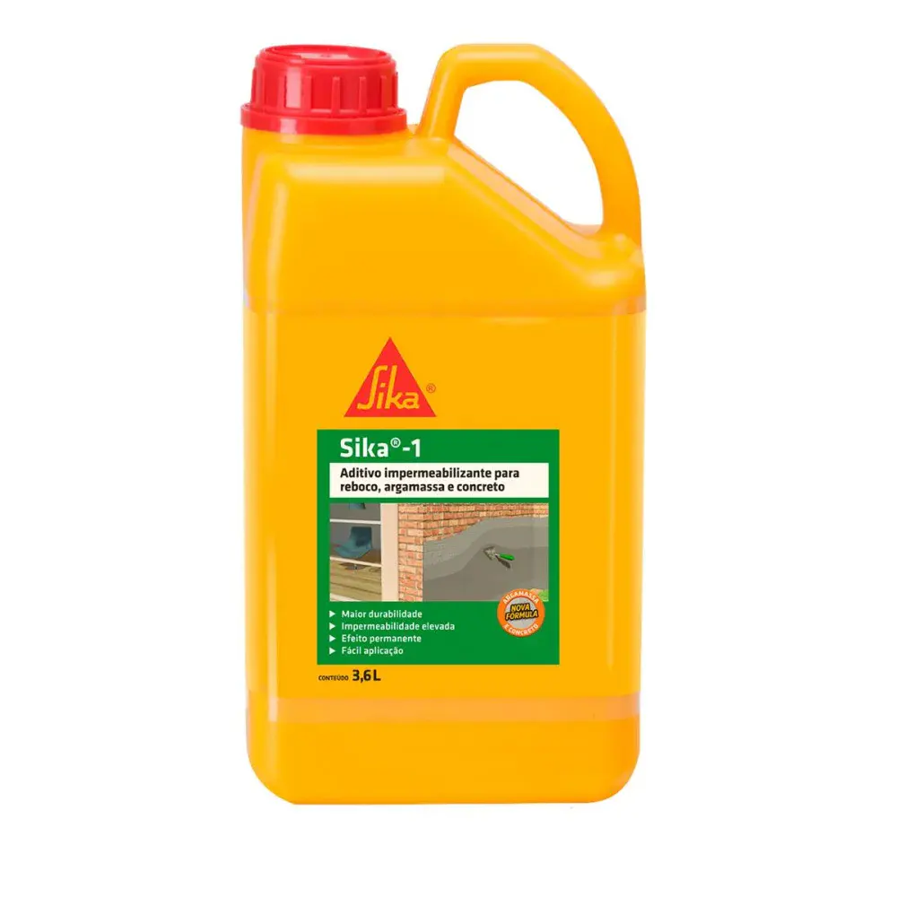SIKA-1 aditivo impermeabilizante amarelo 3,6L Sika