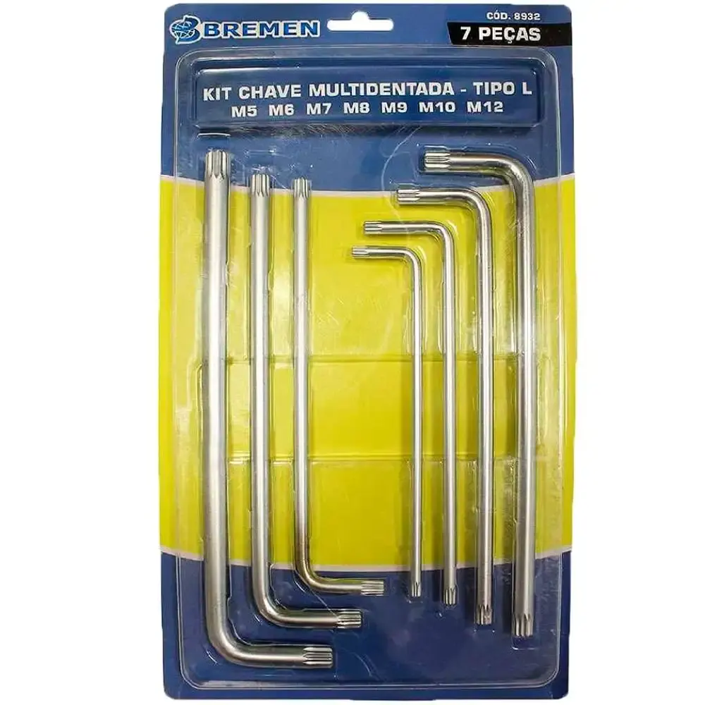 Chaves multidentadas tipo l com 7 peças 8932 Bremen — fotografia 5