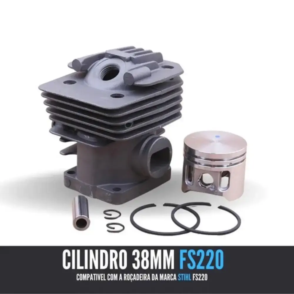 Kit cilindro para roçadeira stihl FS220 35MM pistão anéis terra — fotografia 5