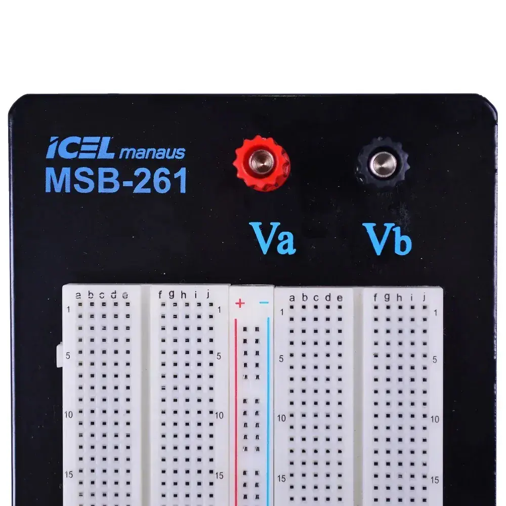 Protoboard com 2 bornes 1360 furos MSB-261 Icel — fotografia 10