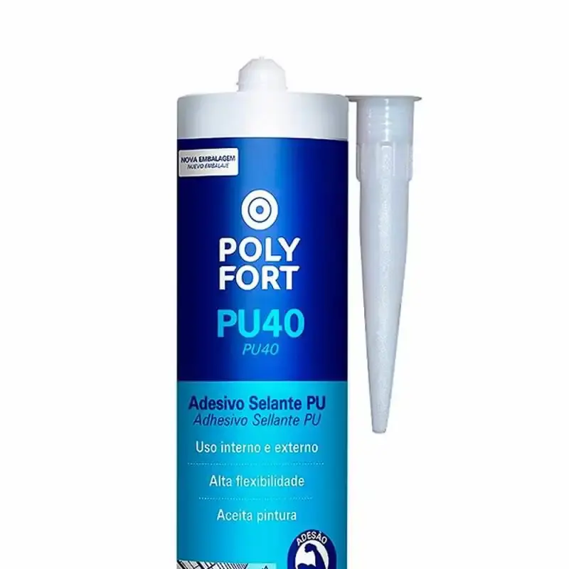 Selante polyfort PU 40 tubo 387G branco PU013 Pulvitec — fotografia 2