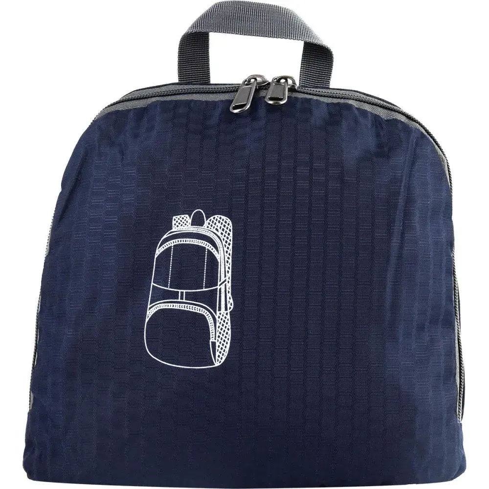 Mochila ultra compacta em poliéster azul 30L Kala — fotografia 6