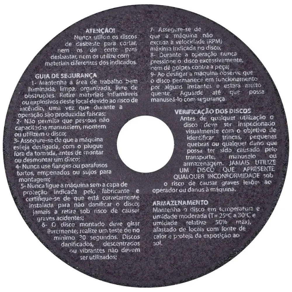 Disco de corte para aço A30P bf 4.1/2”/8” Worker — fotografia 7