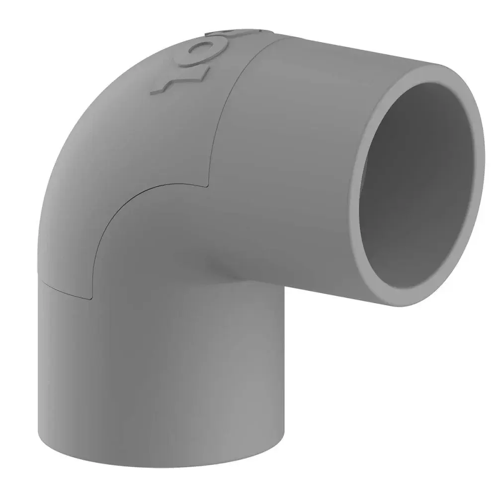 Joelho em pvc 3/4 com janela cinza Inpol
