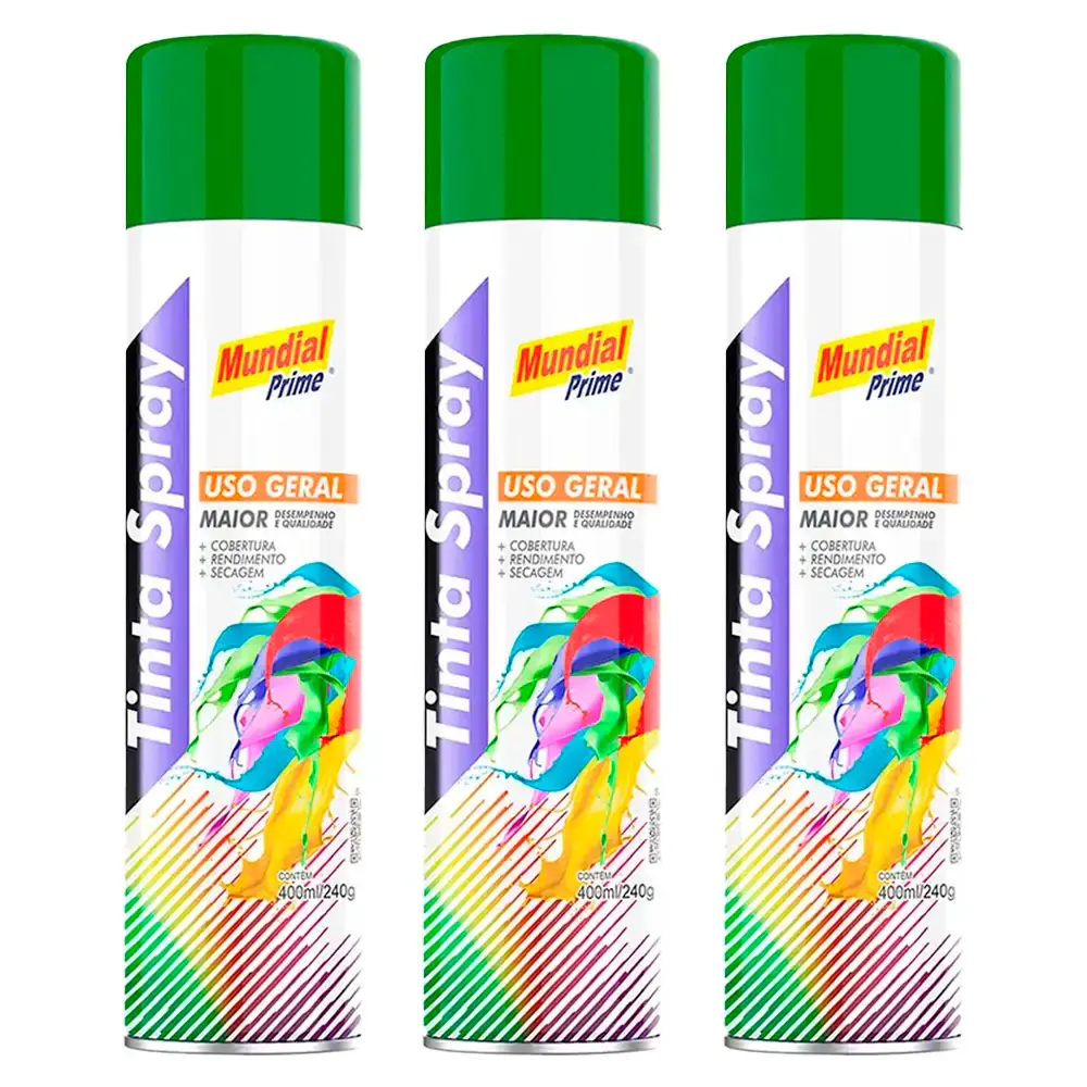 Tinta spray 400ML verde escuro 03 uni mundial prime