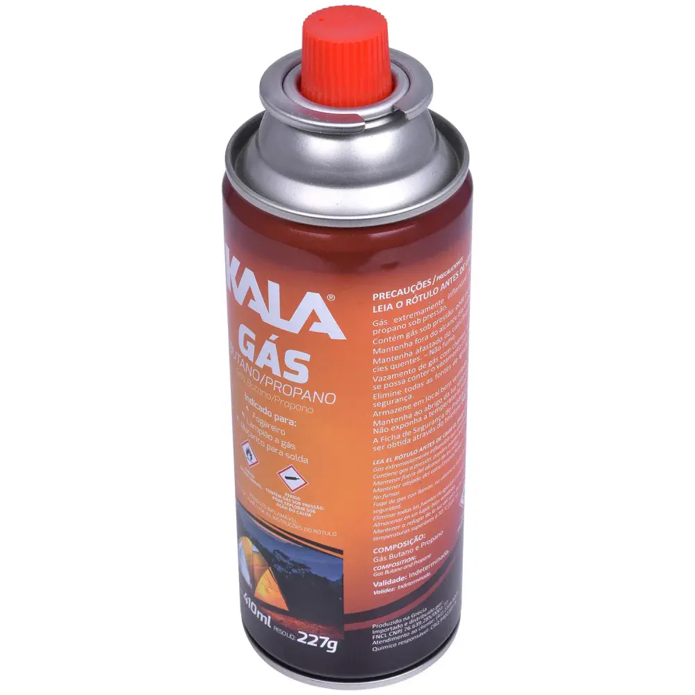 Cartucho de gás butano/propano 227G 410ML Kala — fotografia 3