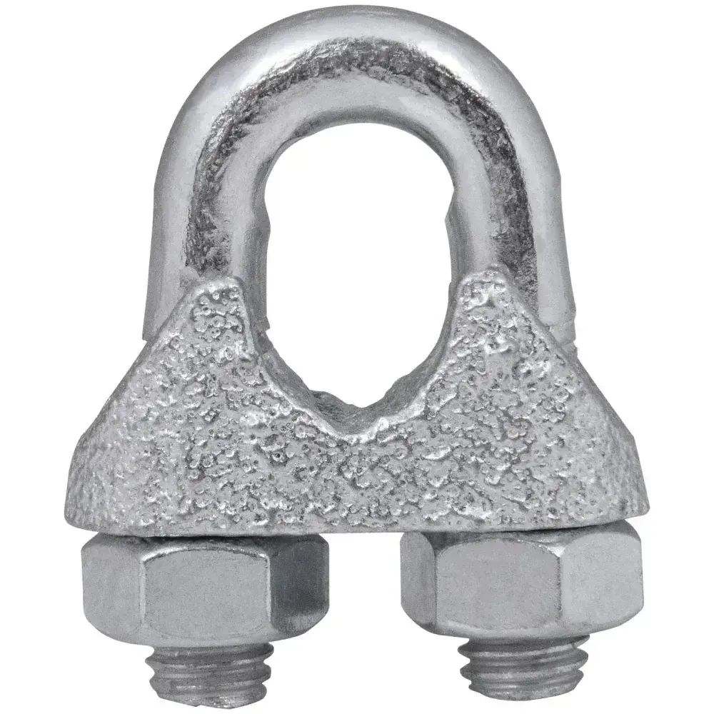 Grampo tipo clip para cabo de aço 3/8” 10 peç Acerosid — fotografia de referência